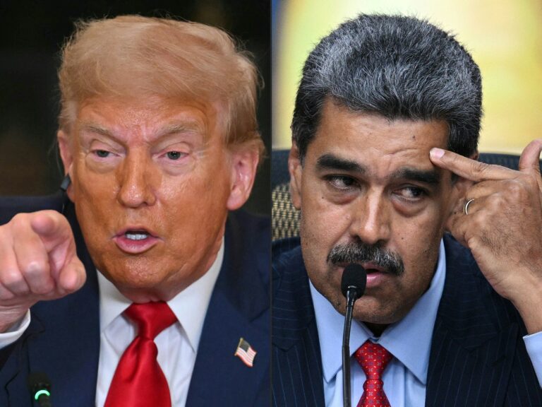 afp-jim-watson-mostra-o-presidente-dos-eua-donald-trump-e-em-washington-dc-em-9-de-julho-de-2025-e-o-presidente-venezuelano-nicolas-maduro-d-em-caracas-em-31-de-julho-de-2024